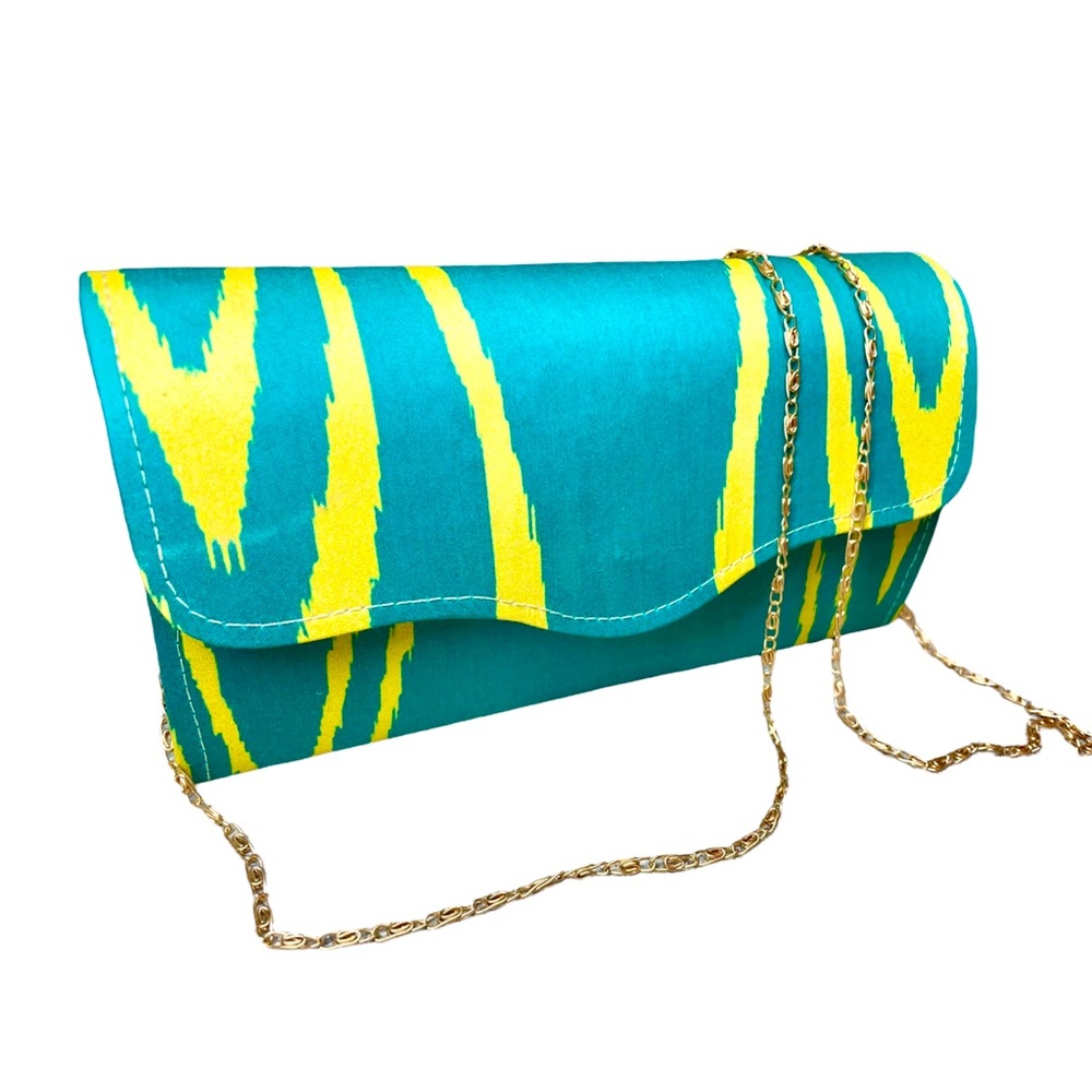 Handmade Ikat fabric  Clutch pursue